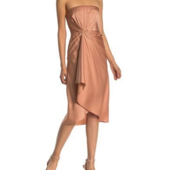 NWT A.L.C. Roya Strapless Knot-Front Midi Dress - Picture 12 of 12